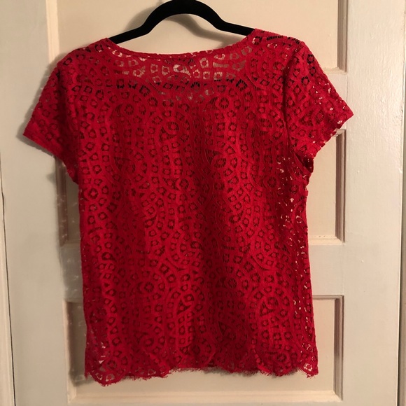 Red Eyelash Lace Top / 2 for 15 - Picture 2 of 3